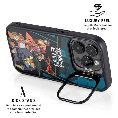Cowboy Bebop Bounty Crew iPhone 15 Pro Kickstand Case